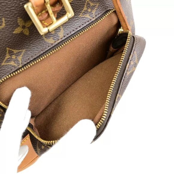 LOUIS VUITTON Montsouris MM Backpack Bag Monogram Leather Brown M51136 99FB425 - Picture 6 of 16